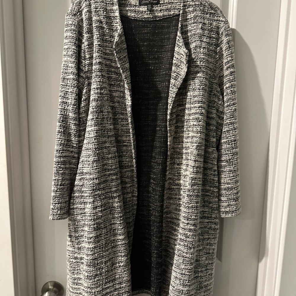 Slinky Brand Textured Gray Cardigan - Picture 5 of 5
